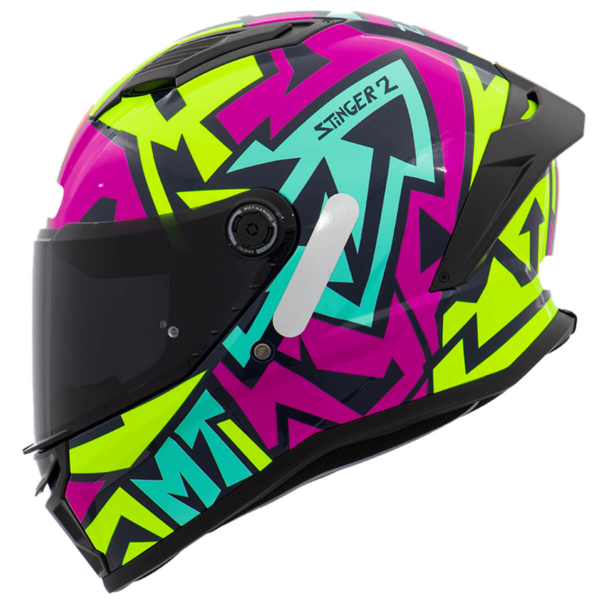 Capacete MT Fechado Stinger 2 Meld C8 Rosa 60