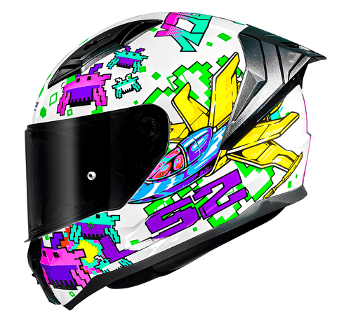 Capacete LS2 FF810 Vigo Space Attack Branco Roxo