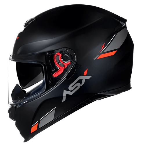 Capacete ASX Eagle SV Solid Monocolor Fosco Preto Cinza Vermelho 62