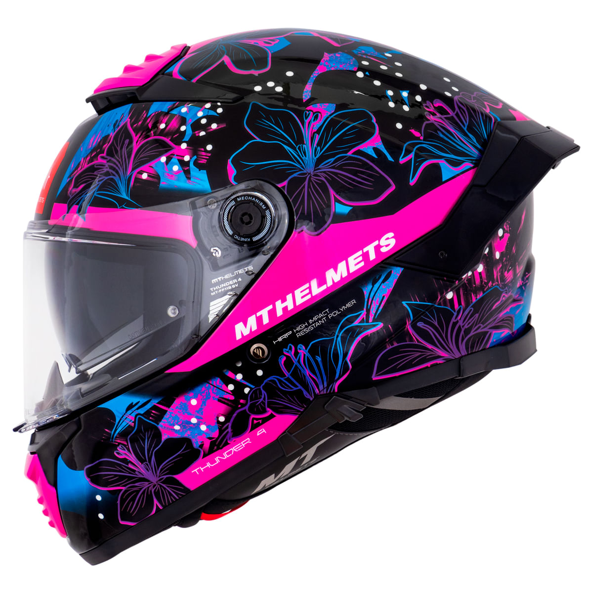 Capacete MT Thunder 4 Jungle A8 Rosa