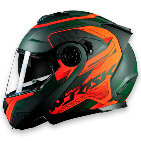 Capacete Original Norisk Route FF345 Speedmax Verde Laranja Fosco