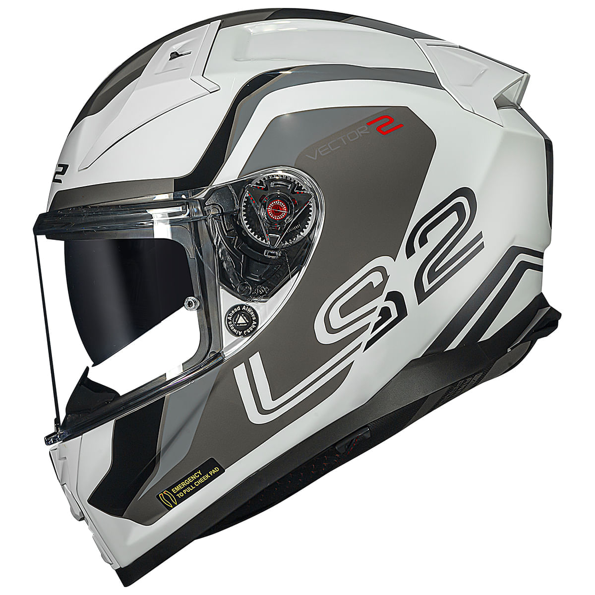 Capacete LS2 FF811 Vector 2 Metric Branco Titanium