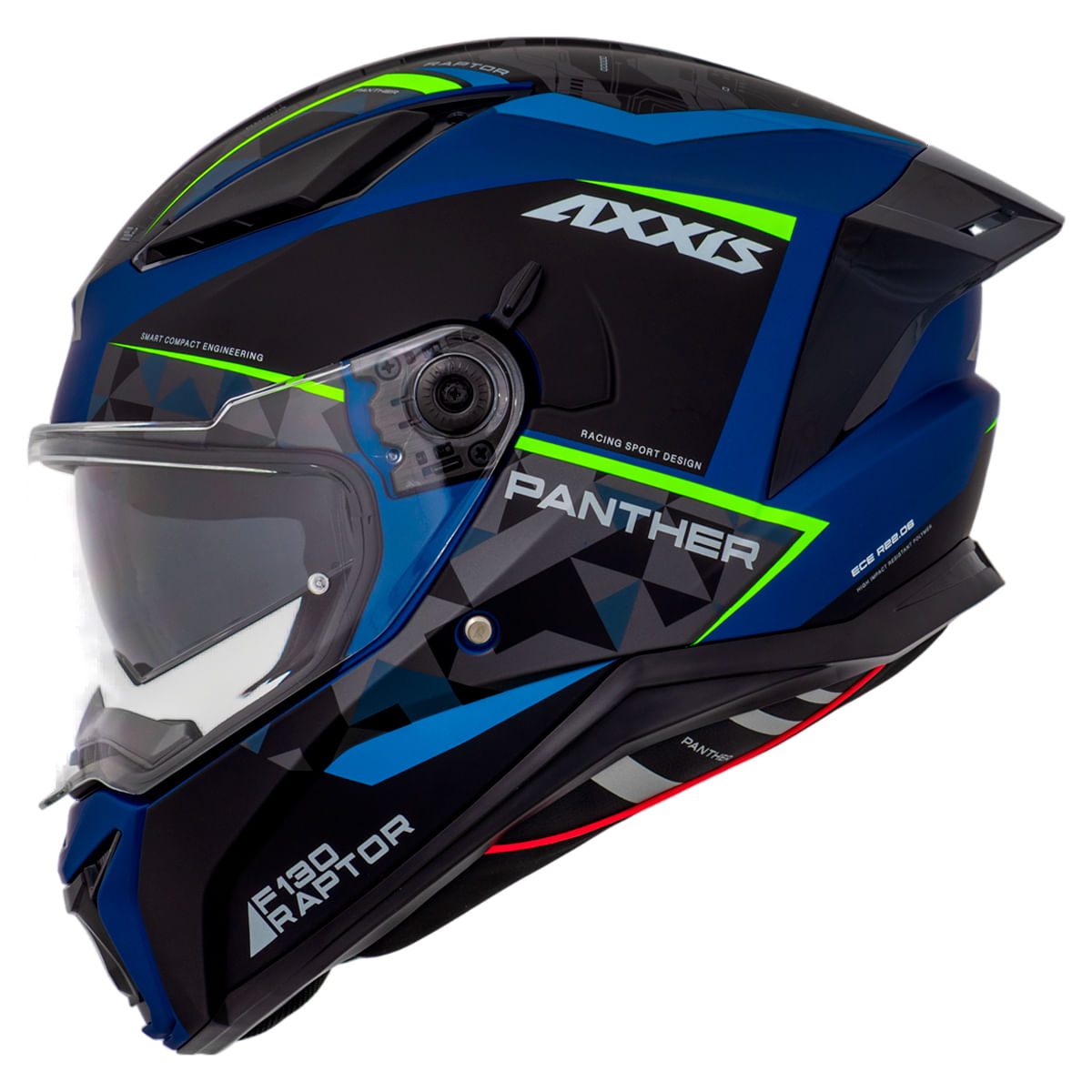 Capacete Axxis Panther SV Raptor C7 Azul Fosco