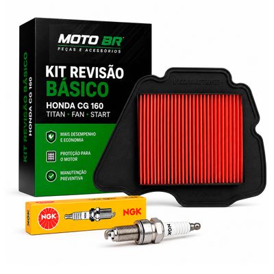 Kit Revisão Básico CG 160 Titan Fan (Filtro Ar + Vela)